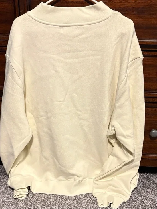 Parker Cream Pullover Sweatshirt with Red, White & Navy Appliqué - Picture 2 of 7